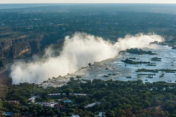 Veduta aerea della linea di Victoria Falls — Foto Stock