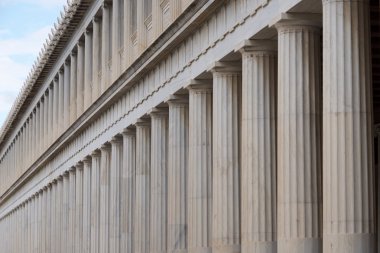 Mermer Attalos stoası colonnades Close-Up