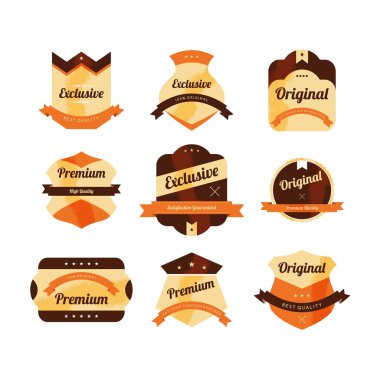 Retro sigorta primi badgets, etiketleri