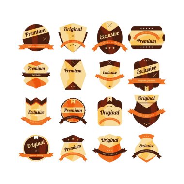 Retro sigorta primi badgets, etiketleri