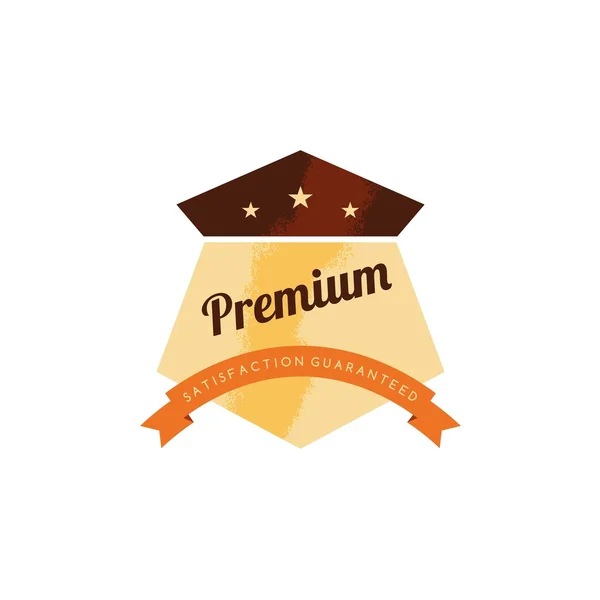 Insignia premium retro — Vector de stock