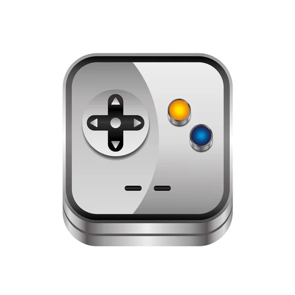 Consola de jocuri - buton — Vector de stoc