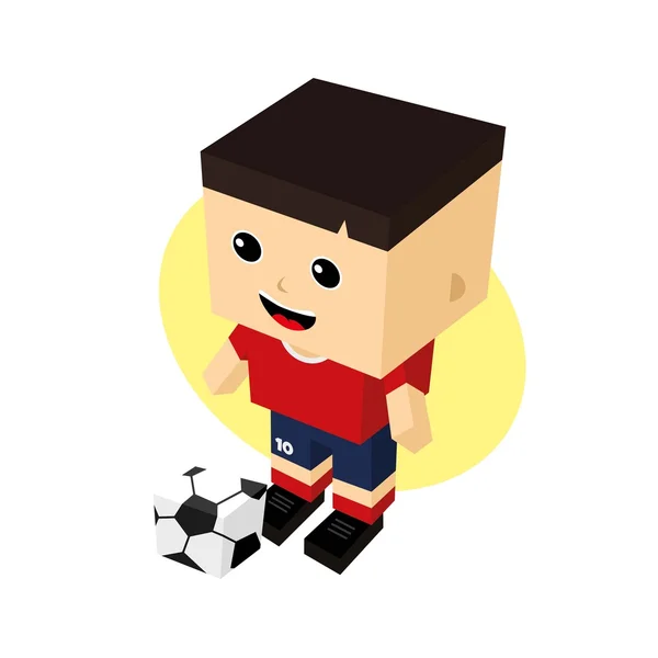 Fútbol, Jugador de fútbol — Vector de stock