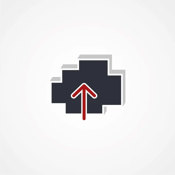 Cloud-Upload-Symbol — Stockvektor