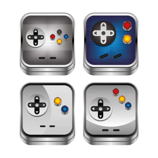 Game console - buttons set — Stock Vector