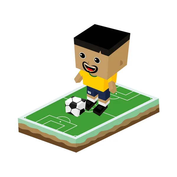 Fútbol, Jugador de fútbol — Vector de stock