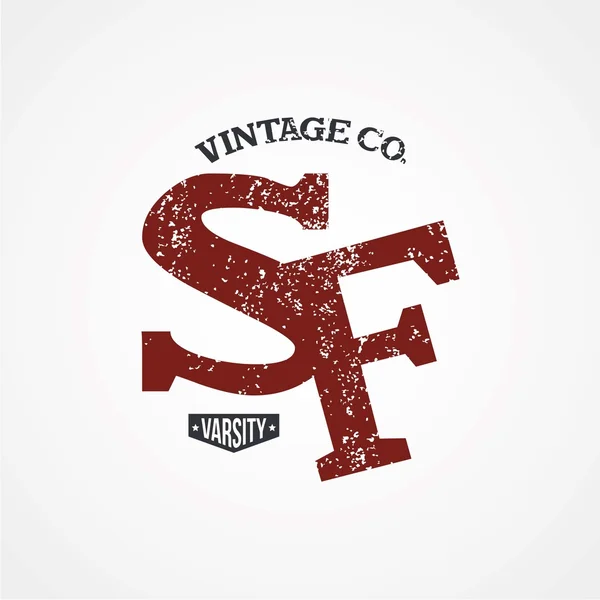 San francisco varsity — Stockvector