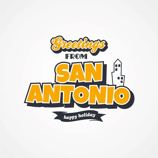 San Antonio tatil tebrik — Stok Vektör