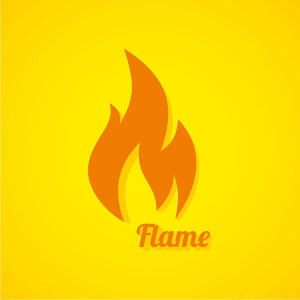 Fuego de llama ardiente — Vector de stock