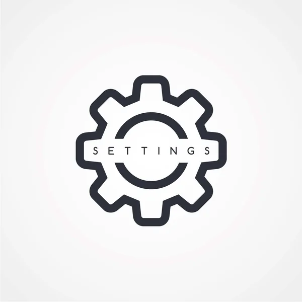 Cog wheel settings Icon — Stock Vector