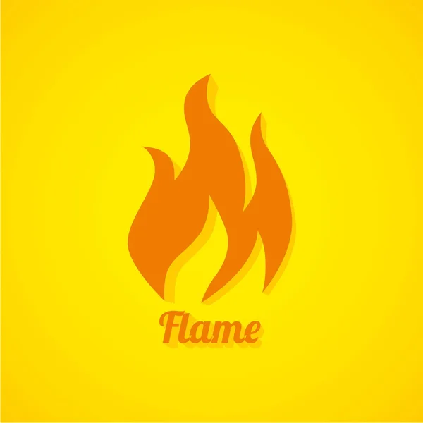 Burning flame fire — Stock Vector