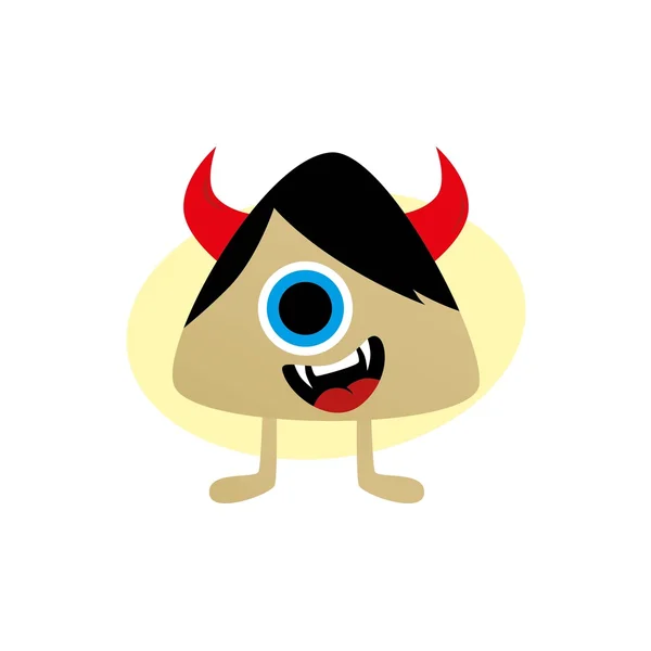 Mignon cyclop petit monstre — Image vectorielle