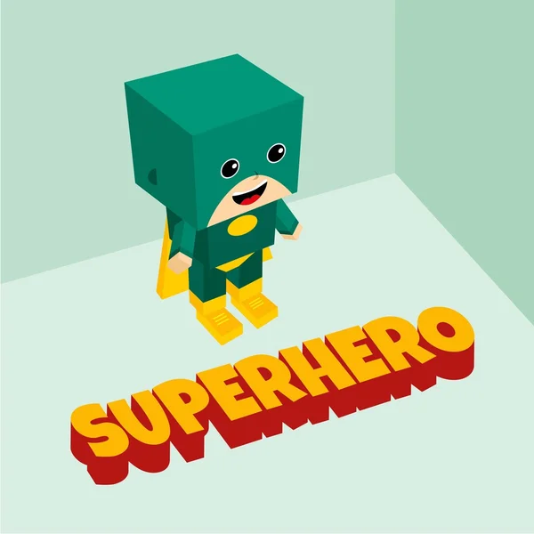 Amazing superhero illustration — Stock Vector