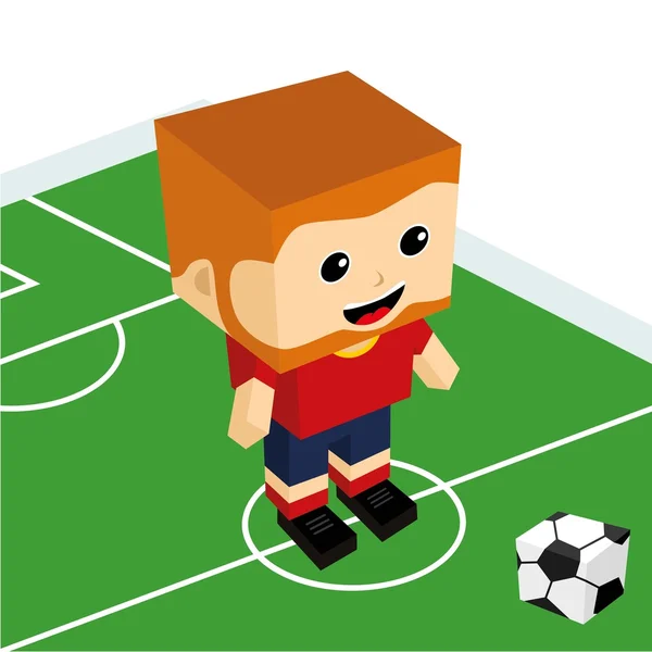 サッカー、サッカー選手 — ストックベクタ