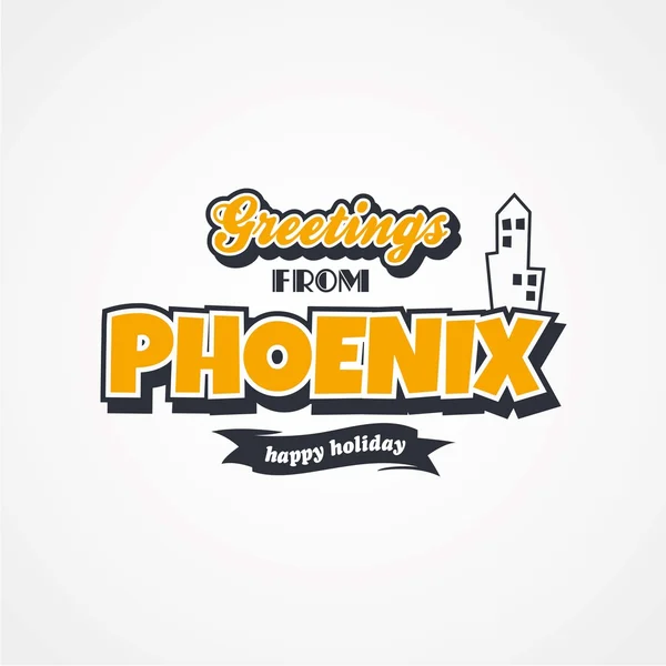 Phoenix tatil tebrik — Stok Vektör