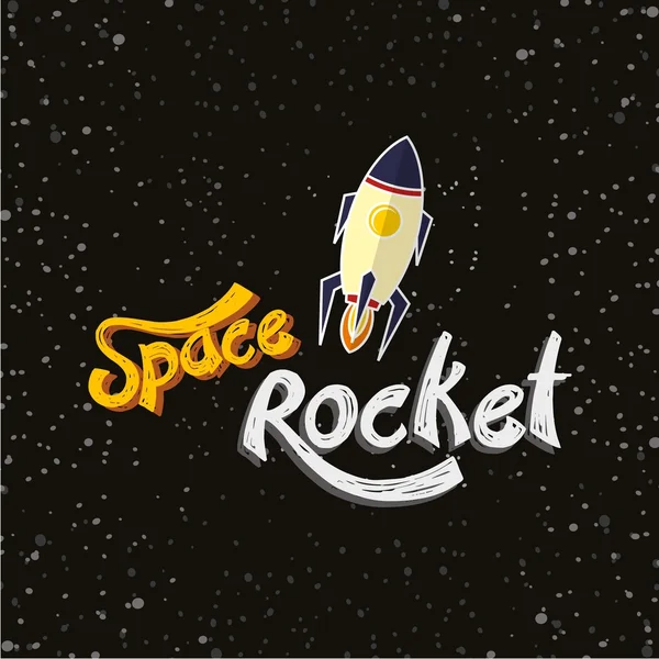 Space rocket adventure — Stock Vector