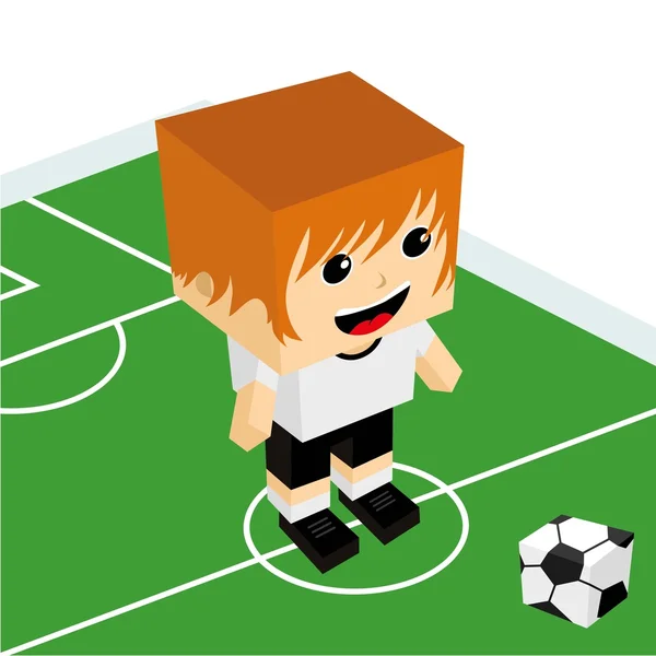 Fútbol, Jugador de fútbol — Vector de stock