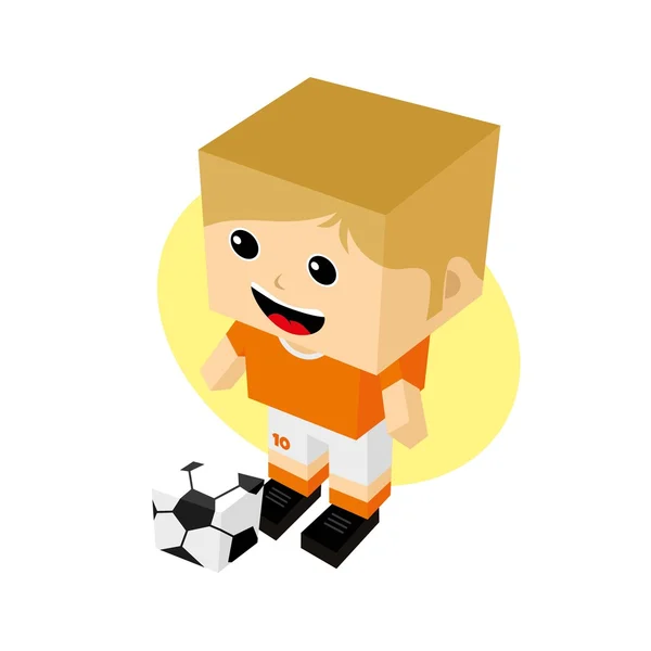 Voetbal, voetballer — Stockvector