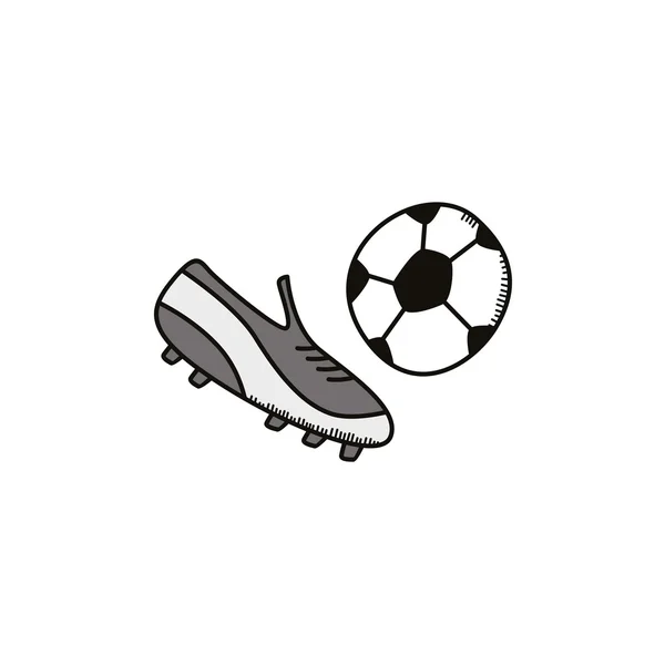 Icono de dibujos animados de fútbol — Archivo Imágenes Vectoriales