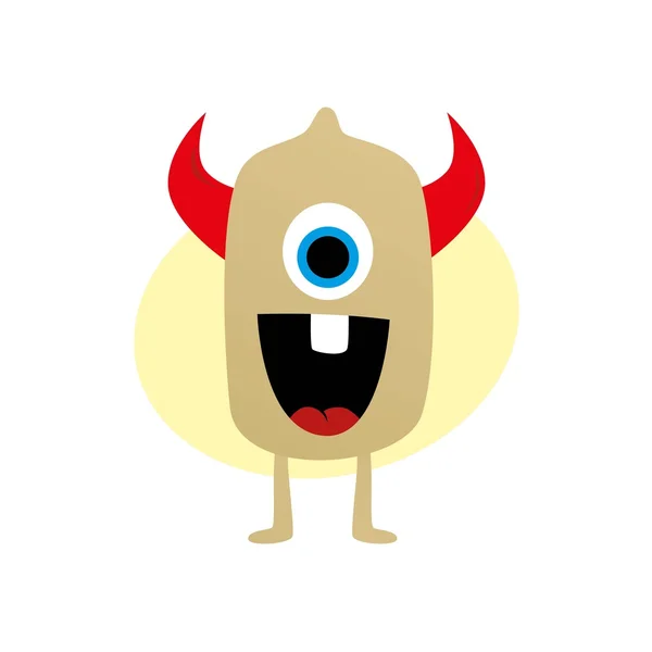 Mignon cyclop petit monstre — Image vectorielle