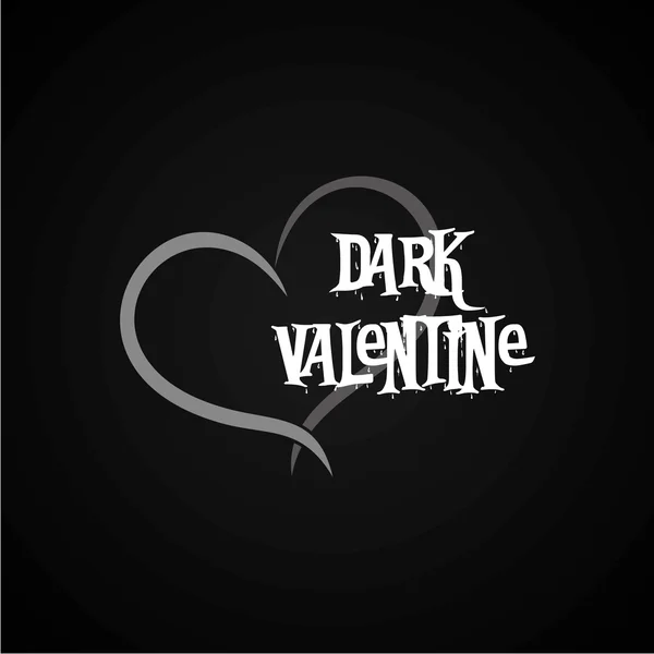 San Valentino oscuro — Vettoriale Stock