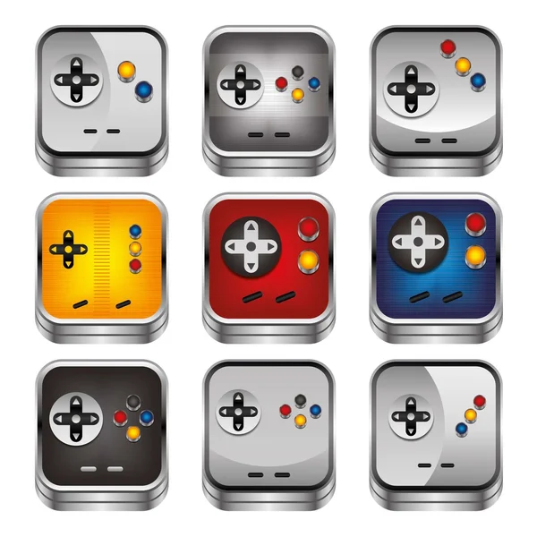 Game console - buttons set — Stock Vector