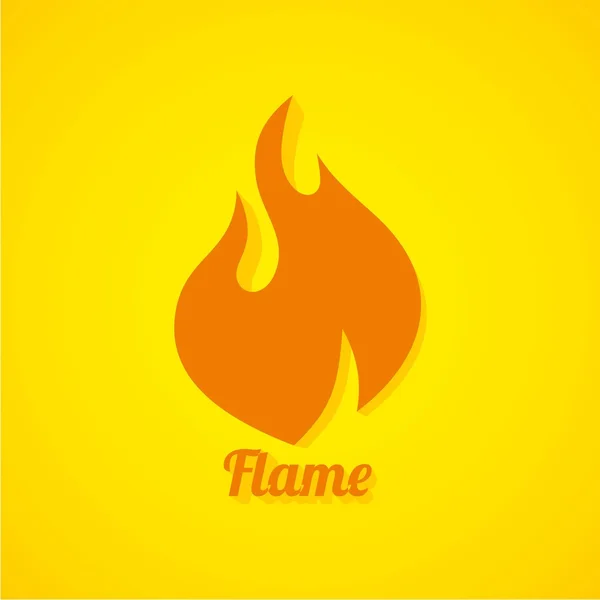 Burning flame fire — Stock Vector