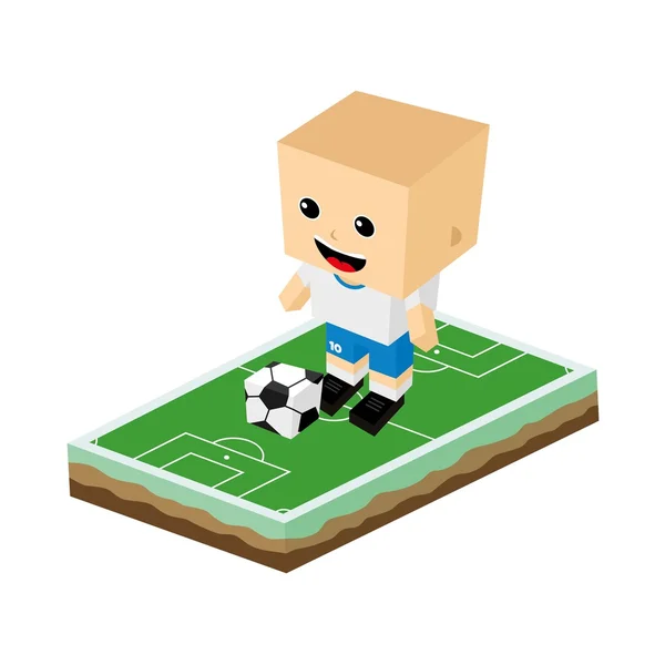 Fútbol, Jugador de fútbol — Vector de stock