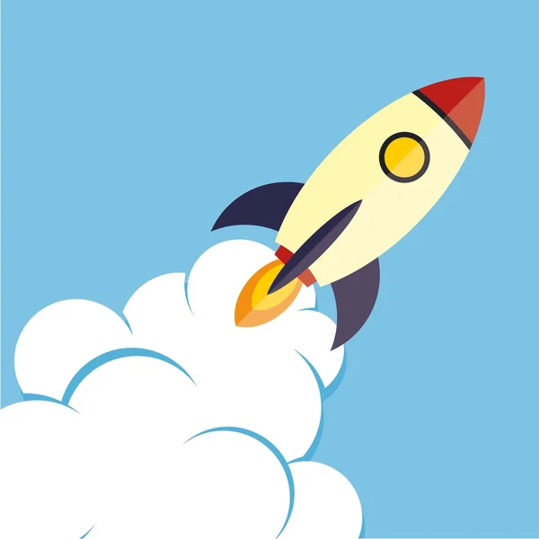 Rocket ship launch — Stock Vector