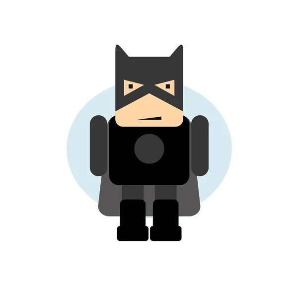 Little superhero flat cartoon — Stock Vector