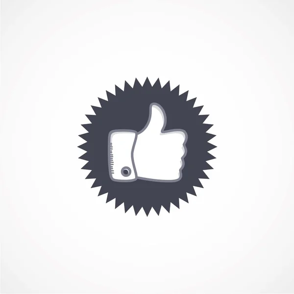 Duim omhoog logo — Stockvector