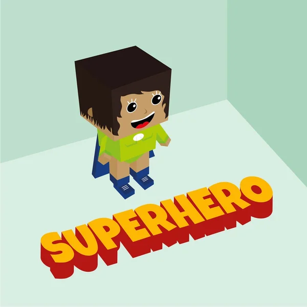 Amazing superhero illustration — Stock Vector