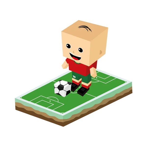 Voetbal, voetballer — Stockvector