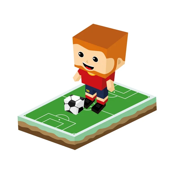 Fútbol, Jugador de fútbol — Archivo Imágenes Vectoriales