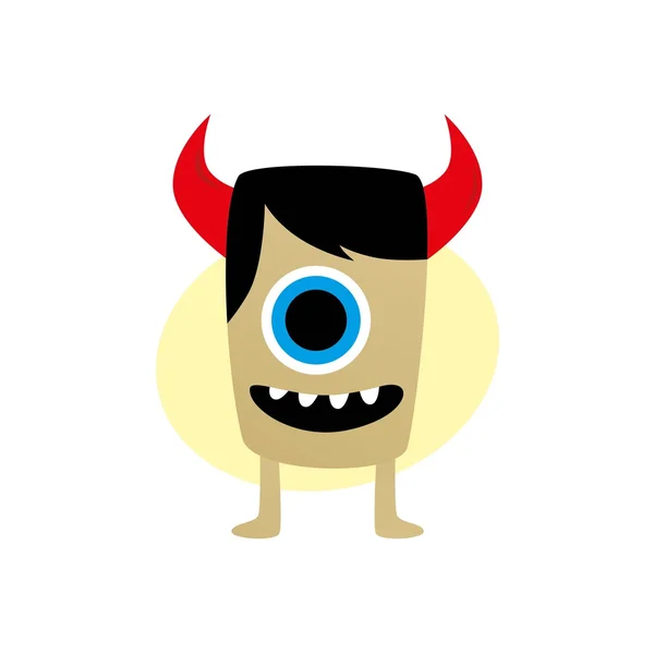 Mignon cyclop petit monstre — Image vectorielle