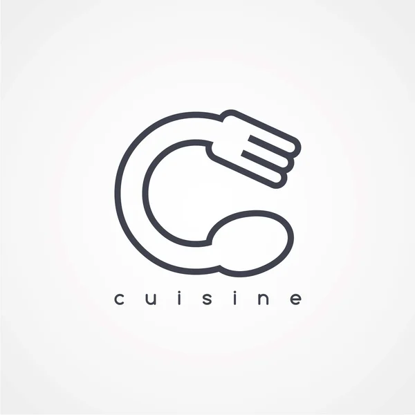 Logo cuillère et fourchette — Image vectorielle