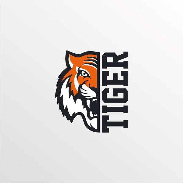 Logo tigre. Vetor — Vetor de Stock