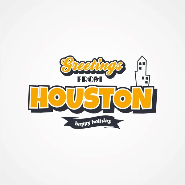 Houston vacation greetings — Stock Vector