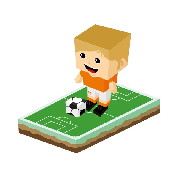 Voetbal, voetballer — Stockvector