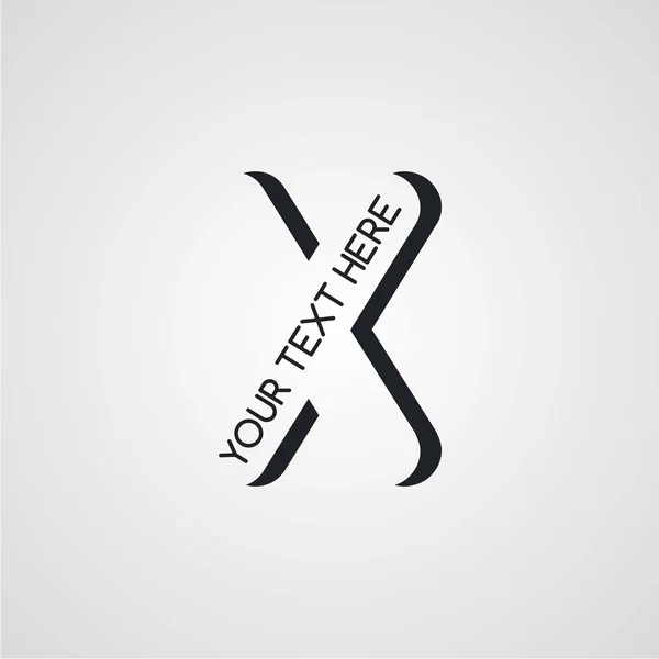 X Logo - Schriftzug — Stockvektor