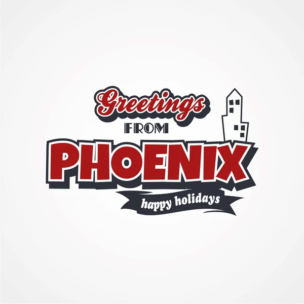 Phoenix salutations de vacances — Image vectorielle