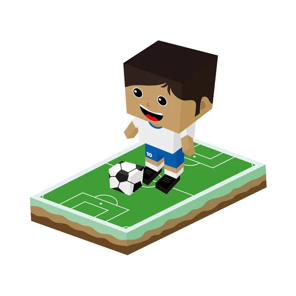 Voetbal, voetballer — Stockvector