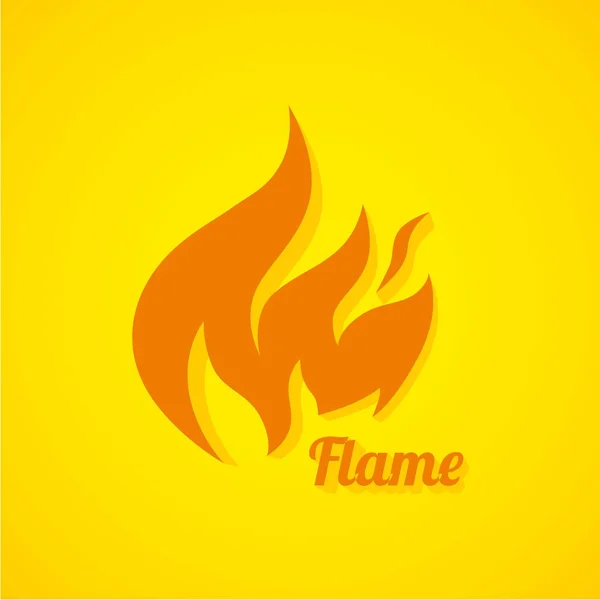 Fuego de llama ardiente — Vector de stock