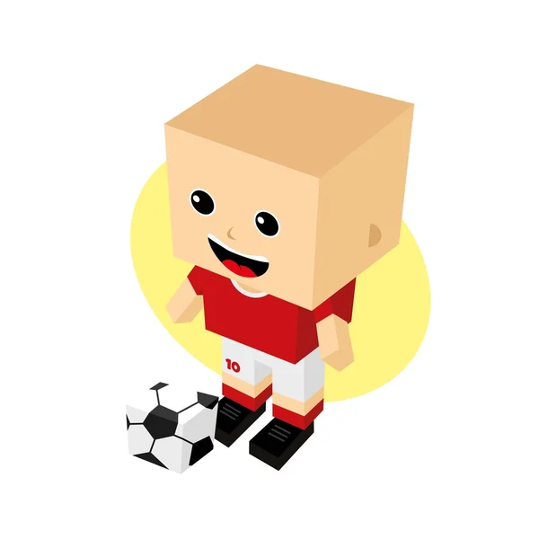 足球，足球运动员 — 图库矢量图片