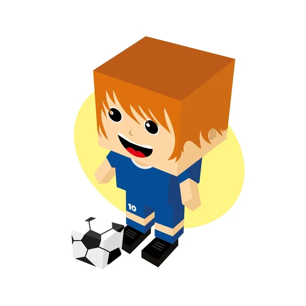 Fútbol, Jugador de fútbol — Vector de stock