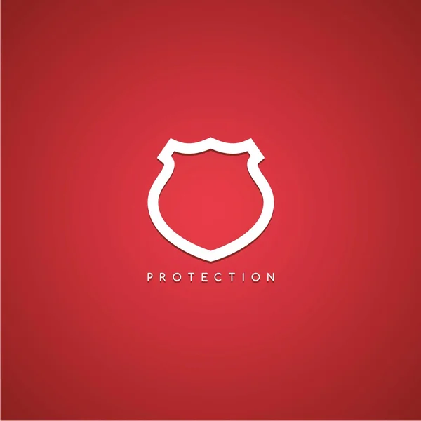 Protección escudo signo — Vector de stock