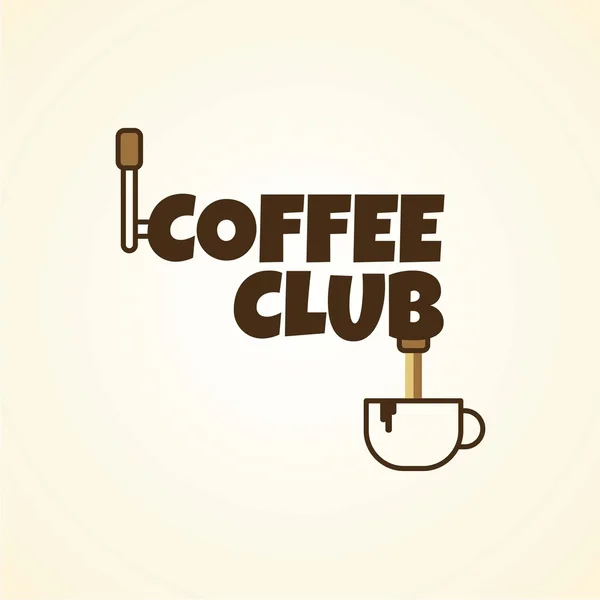 Tema Coffee Club — Vettoriale Stock