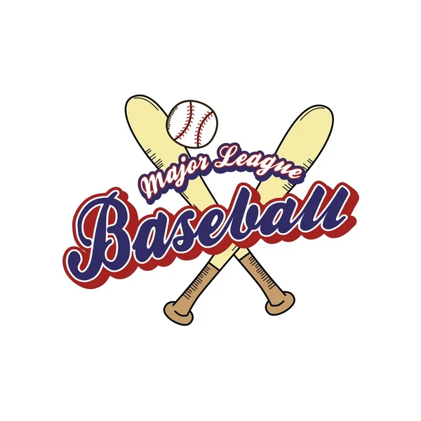 Béisbol liga deporte tema — Vector de stock