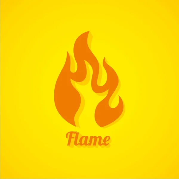 Burning flame fire — Stock Vector