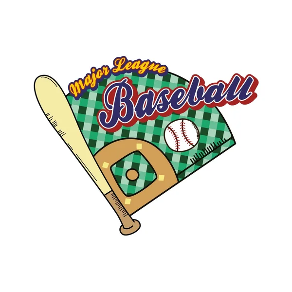 Béisbol liga deporte tema — Vector de stock